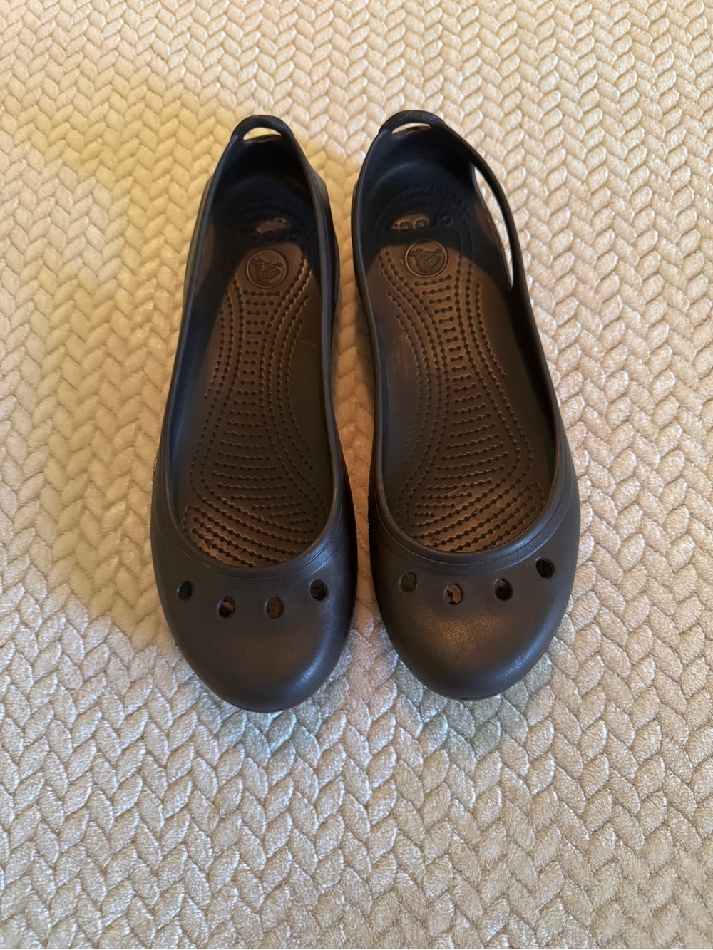 CROCS Women's Brown Slip-On Kadee Ballet Flats Size 10